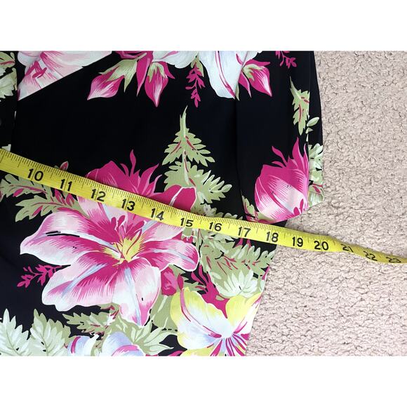 Women's Vintage Floral Jones New York Button Front Blouse 10 - Picture 4 of 5